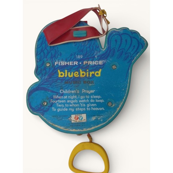 Vintage 1964 Fisher Price Bluebird Music Box #189 WORKING Children\'s Prayer